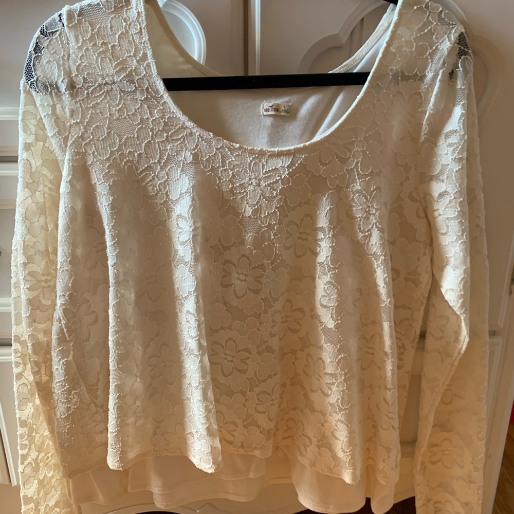 white lace top